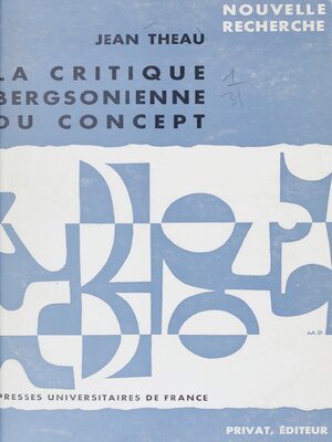 cover image of La critique bergsonienne du concept